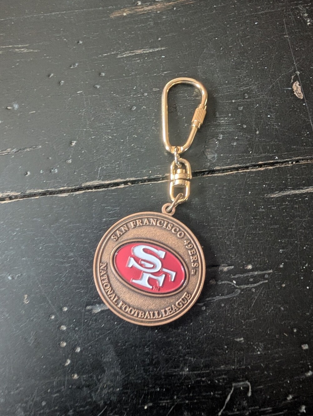 Vintage 80s-90s San Francisco 49ers Keychain 4" Football Souvenir Collectible
